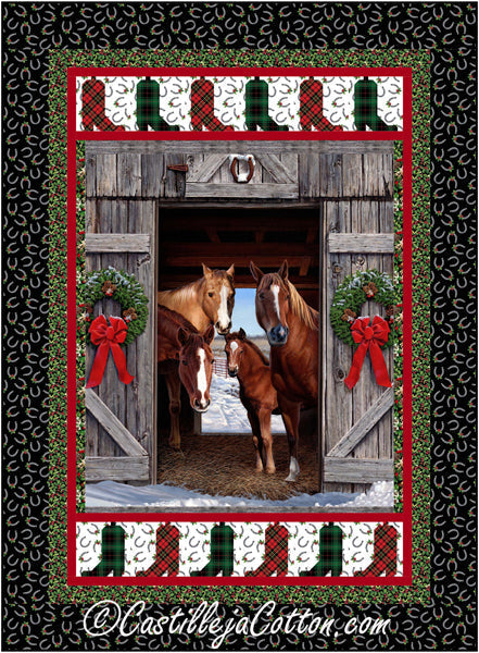 Christmas Horses Quilt CJC-55061e - Downloadable Pattern