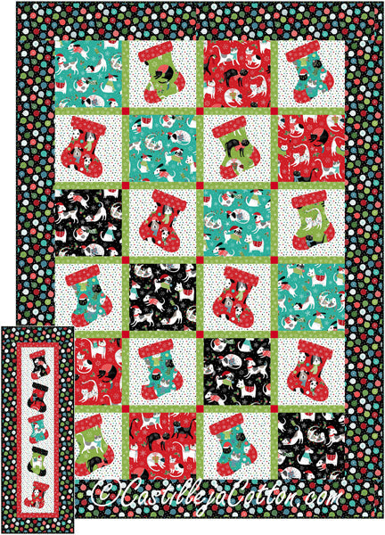 Paws Stockings Quilt Pattern CJC-55110 - Paper Pattern