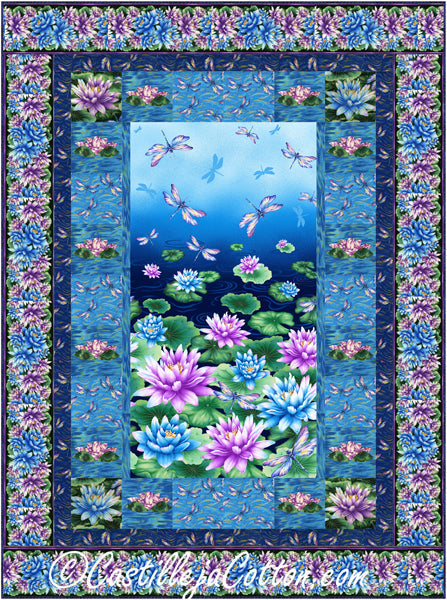 Water Lilies and Dragonflies Quilt Pattern CJC-55141 - Paper Pattern