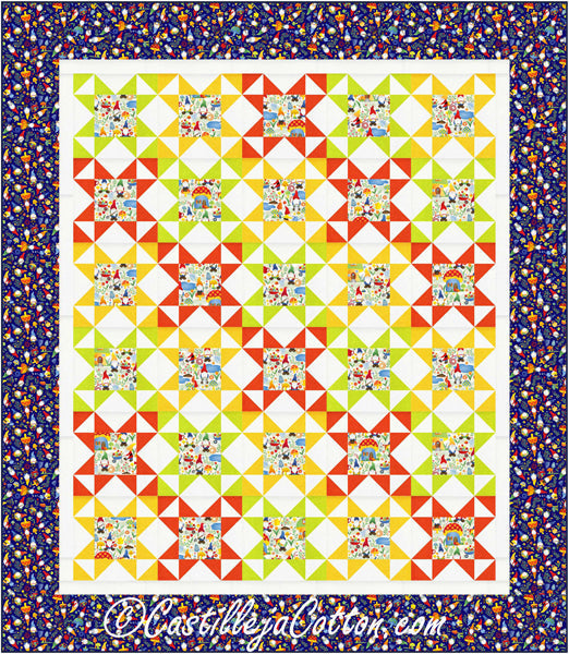 Starry Gnomes Queen Quilt Pattern CJC-55162 - Paper Pattern