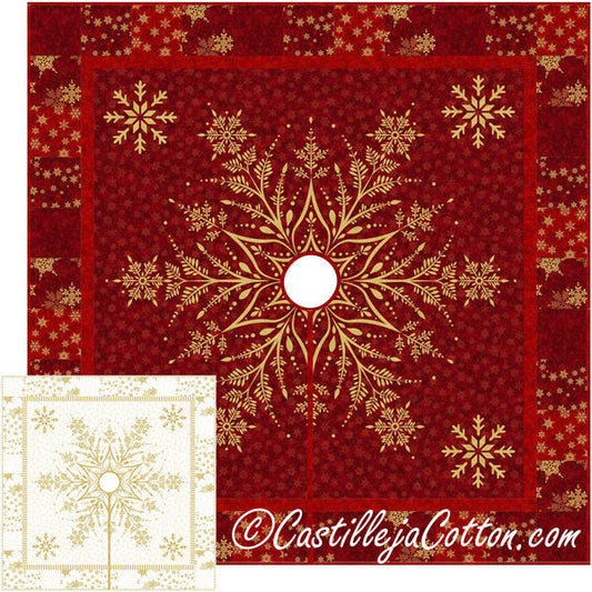 Snowflake Panel Tree Skirt CJC-55210e - Downloadable Pattern