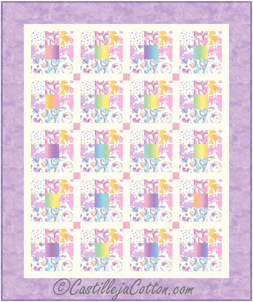 Baby Unicorn Quilt CJC-55481e - Downloadable Pattern