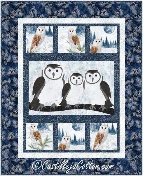 Winter Owls Wall Hanging CJC-55601e  - Downloadable Pattern