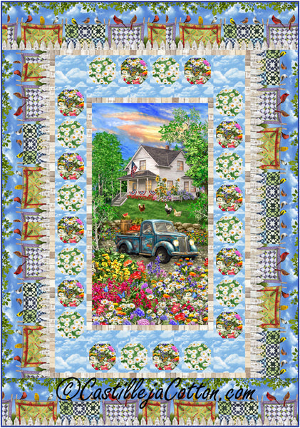 Summer Flowers Quilt CJC-55681e - Downloadable Pattern