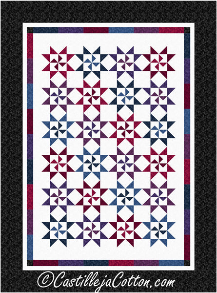 Starry Pinwheels Quilt CJC-55861e - Downloadable Pattern
