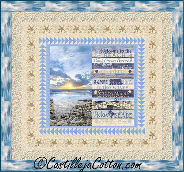 Beach Signs King Quilt Pattern CJC-55974 - Paper Pattern