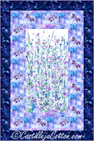 Dragonflies and Flowers Quilt CJC-56111e - Downloadable Pattern