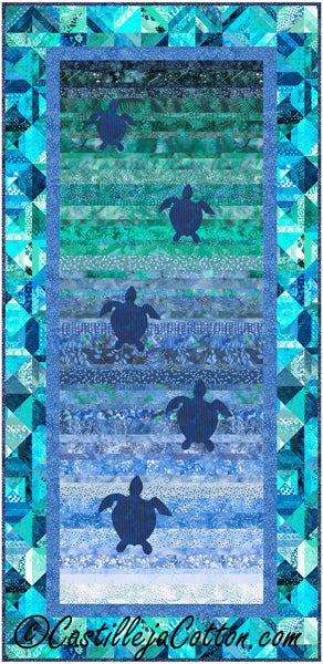 Turtles to the Sea Wall Hanging or Runner CJC-56131e - Downloadable Pattern