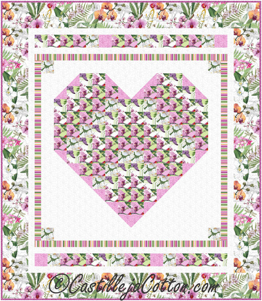 Floral Heart Wall Hanging Pattern CJC-56292 - Paper Pattern