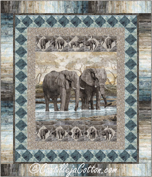 Elephants Quilt CJC-56321e - Downloadable Pattern