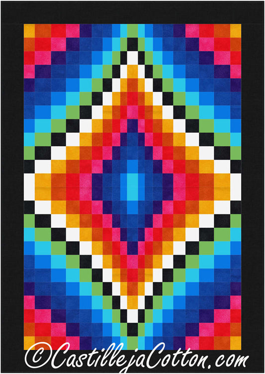 Rainbow Diamond Surface Quilt Pattern CJC-56461 - Paper Pattern