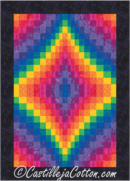Rainbow Diamond Quilt Pattern CJC-56462 - Paper Pattern
