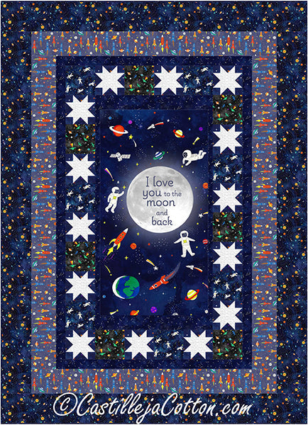 Space and Stars Twin Quilt Pattern CJC-56492 - Paper Pattern