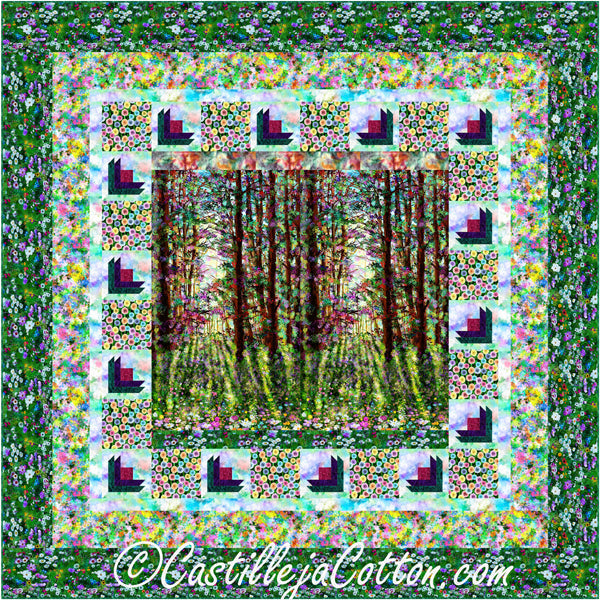 Floral Meadow King Quilt CJC-56602e - Downloadable Pattern