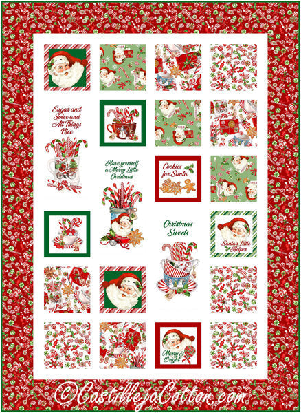 Peppermint Christmas Quilt CJC-56851e - Downloadable Pattern