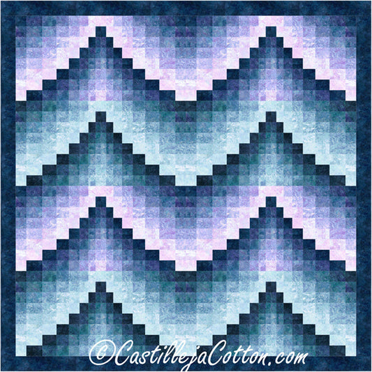 Double Rising Peaks King Quilt Pattern CJC-57164 - Paper Pattern