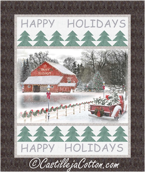 Happy Holiday Truck Quilt CJC-57351e - Downloadable Pattern