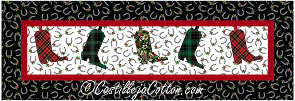Christmas Boots Table Runner Pattern CJC-57541 - Paper Pattern