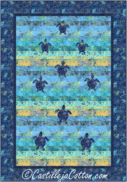 Turtles Swimming Away Quilt CJC-57641e - Downloadable Pattern