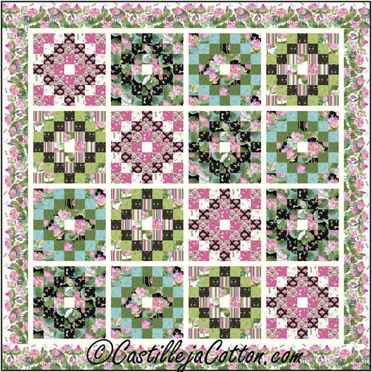 Water Lilies TAW Quilt CJC-57681e - Downloadable Pattern