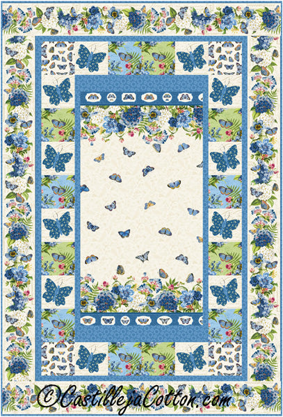 Blue Butterflies Quilt Pattern CJC-57731 - Paper Pattern