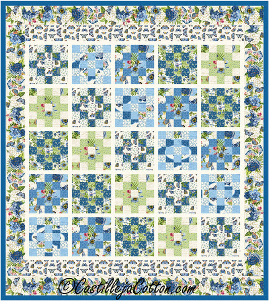 Something Blue FQ Quilt Pattern CJC-57741 - Paper Pattern