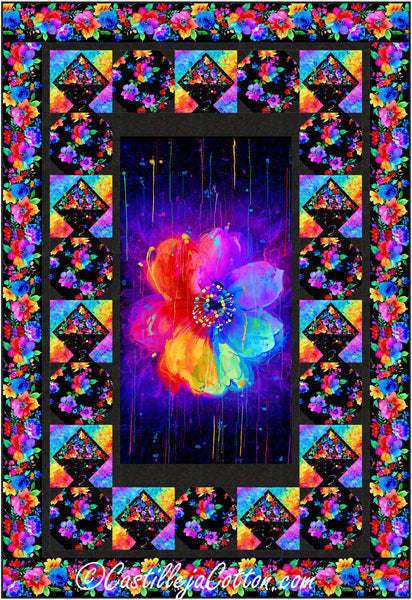 Floral Rainbow Quilt CJC-57771e - Downloadable Pattern
