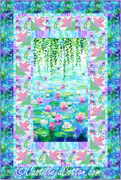 Waterlilies Lap Quilt CJC-57881e  - Downloadable Pattern
