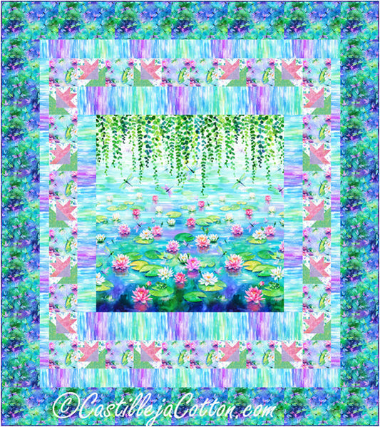 Waterlilies Queen Quilt CJC-57882e  - Downloadable Pattern