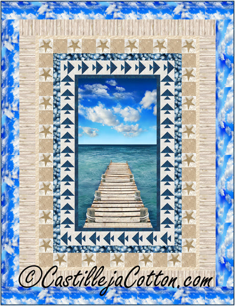 Dock to Heaven Twin Quilt CJC-58031e - Downloadable Pattern