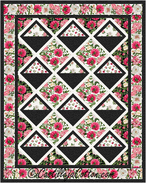 Blooming Flowers Quilt Pattern CJC-58101 - Paper Pattern