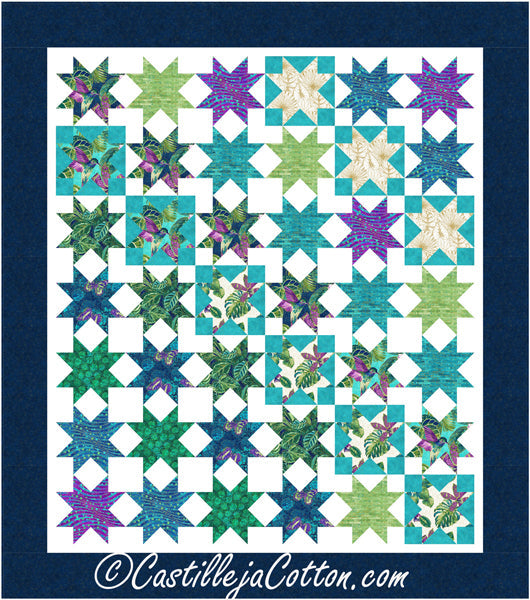 Bloom Dime Stars Quilt CJC-58161e - Downloadable Pattern
