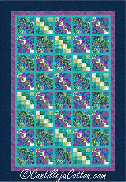 Paradise Sixteen Patch Quilt CJC-58171e - Downloadable Pattern