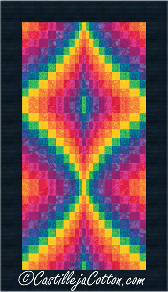 Echoing Hourglass Lap Quilt Pattern CJC-58482 - Paper Pattern