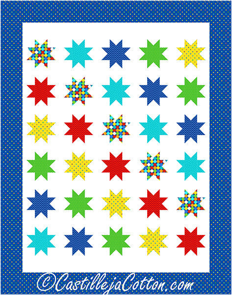 Fat Stars Fun Quilt Pattern CJC-58791 - Paper Pattern
