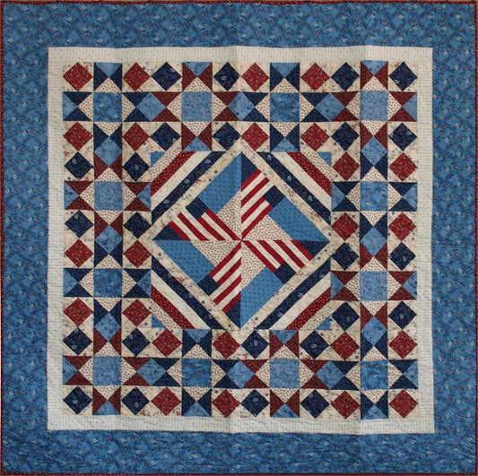 Pinwheel Flags Quilt CMQ-118e - Downloadable Pattern