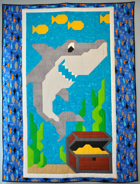 Sharks Quilt Pattern CQ-039 - Paper Pattern