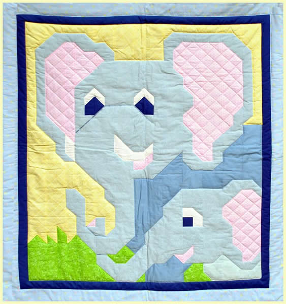 Elephants Quilt CQ-046e - Downloadable Pattern