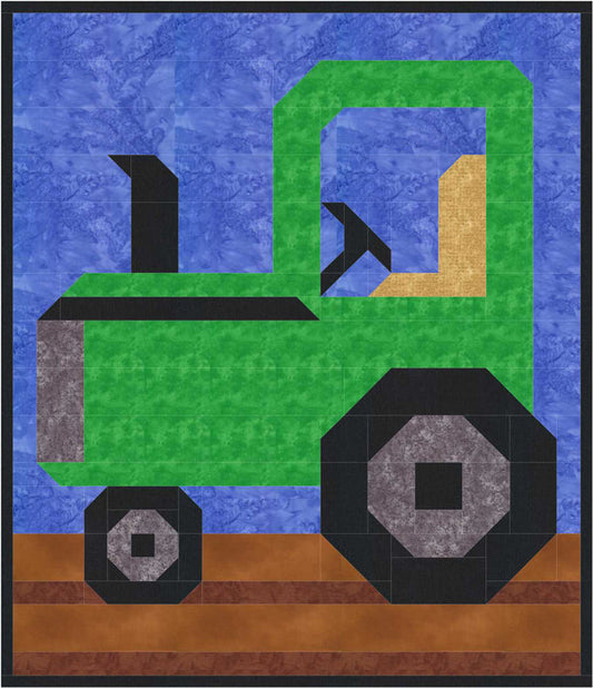 Tractor Quilt CQ-059e - Downloadable Pattern