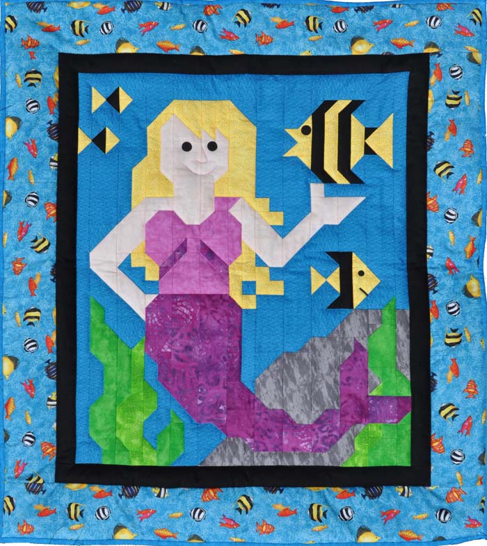 Mermaid Quilt CQ-078e - Downloadable Pattern