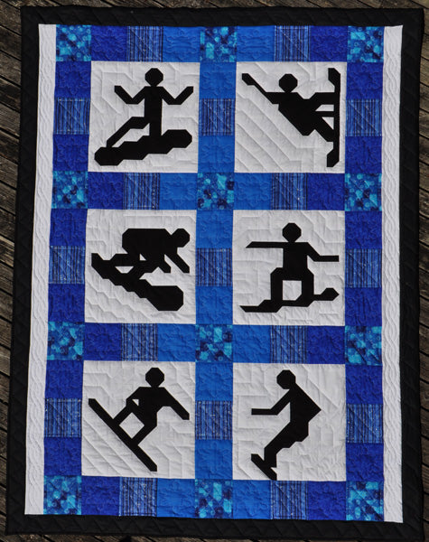 Snowboarding Quilt Pattern CQ-142 - Paper Pattern