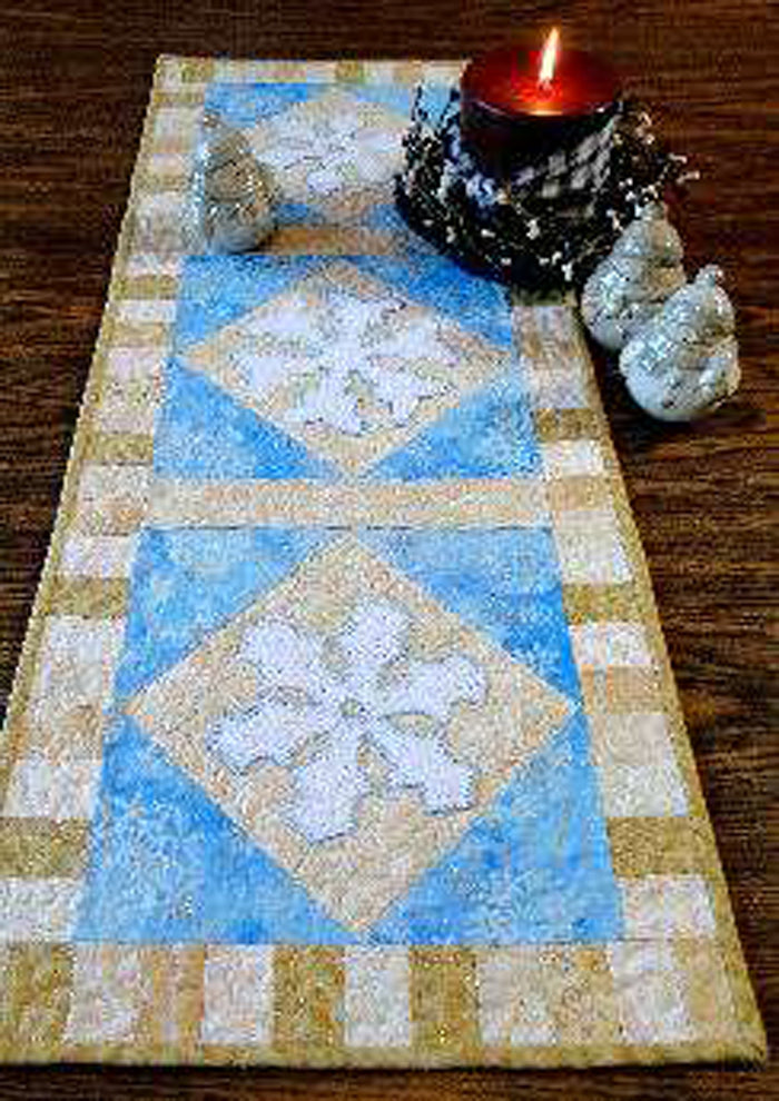 Snowflake Table Runner and Candle Mat CTG-094e - Downloadable Pattern