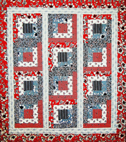 Topsy Turvy Cabins Quilt CTG-161e - Downloadable Pattern