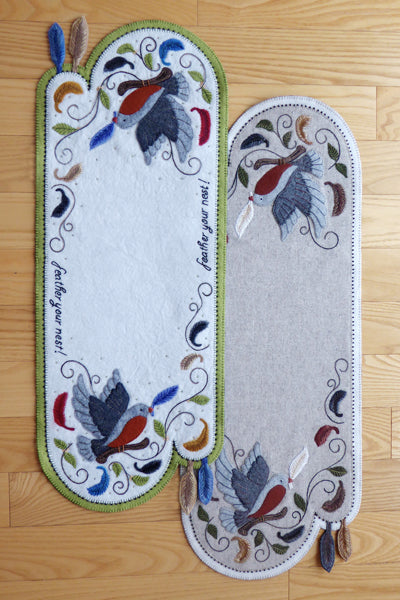 Feather Your Nest Table Runner DBM-030e - Downloadable Pattern