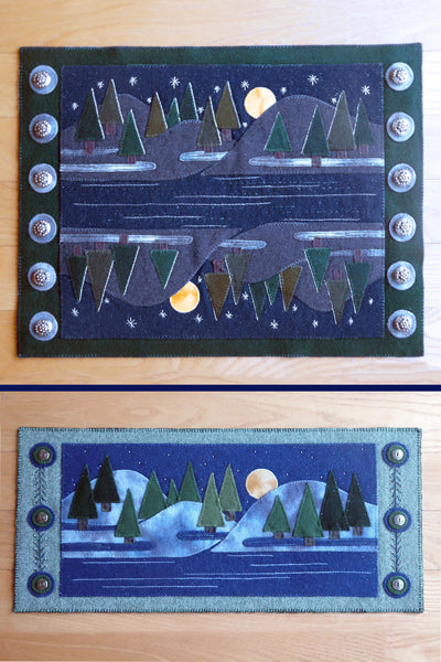 Moonlit Woodland - Artisan Series Table Mat or Wall Hanging DBM-042e - Downloadable Pattern