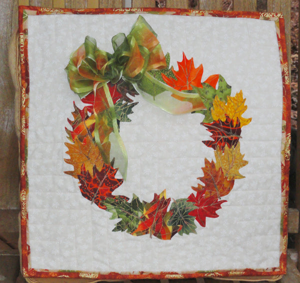 Autumn Leaves Wreath Quilt DFD-2e - Downloadable Pattern