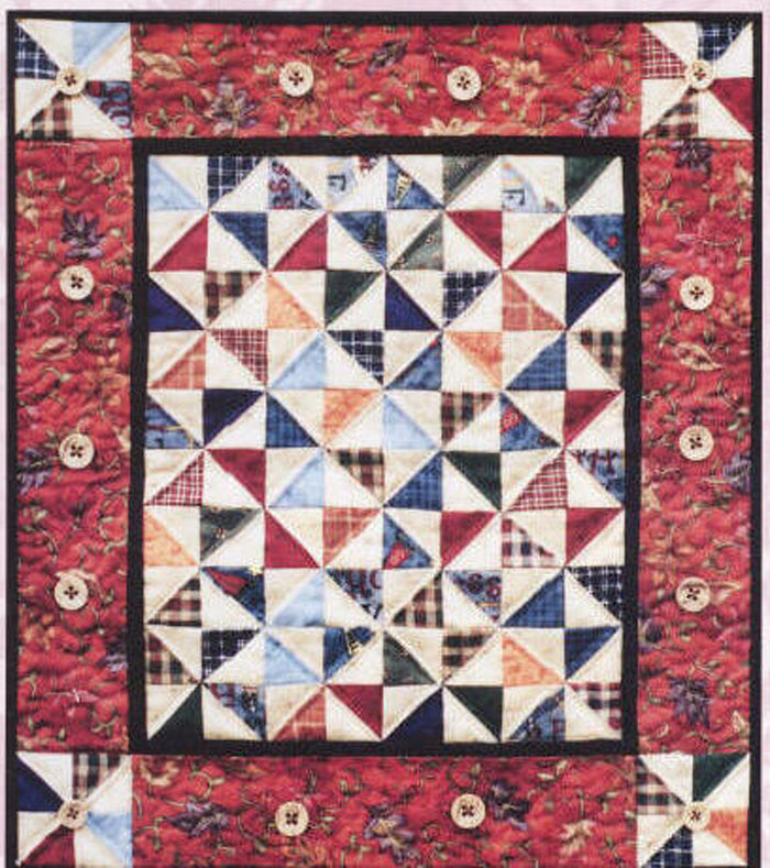 Pinwheels & Buttons Quilt Pattern FRD-1107 - Paper Pattern