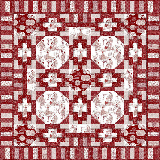 Geisha Garden Quilt Set Pattern GTD-109 - Paper Pattern