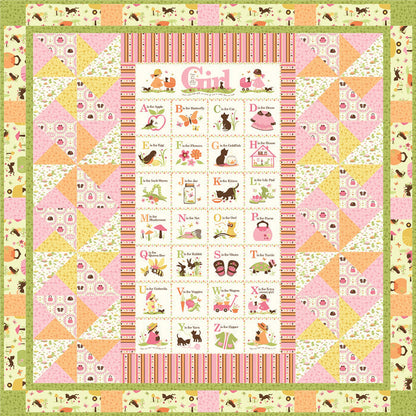 A Day At The Fair Flannel Quilt Set GTD-115e - Downloadable Pattern