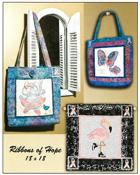 Ribbons of Hope Tote or Wall Hanging HBH-115e - Downloadable Pattern